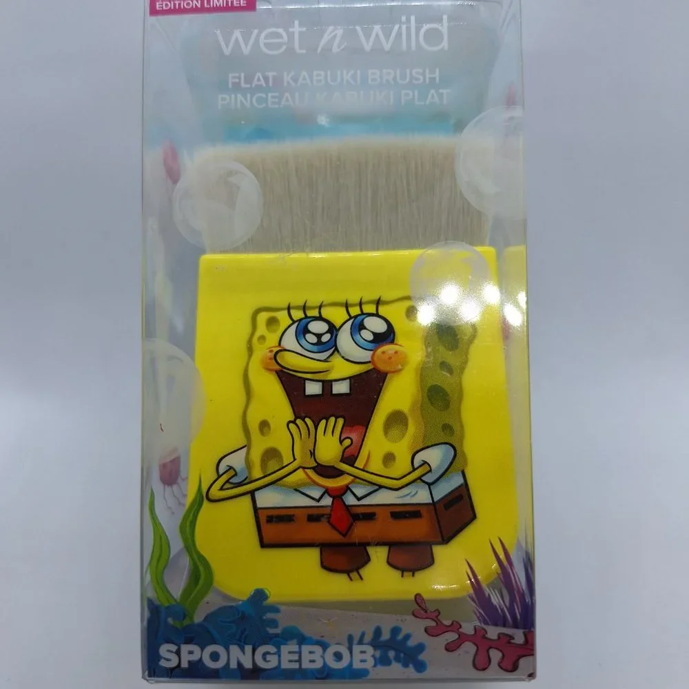 Wet n Wild SpongeBob SquarePants Limited Edition Flat Kabuki Brush NEW‎